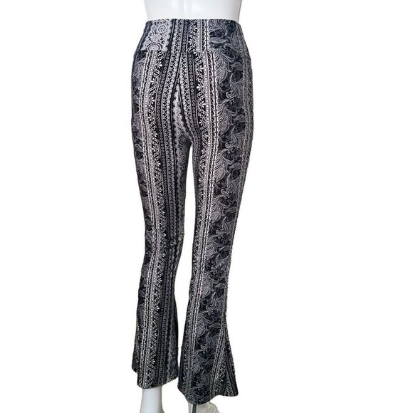 High-Waist Stretch Flare Pants - Boho Black (S) - Picture 1 of 10